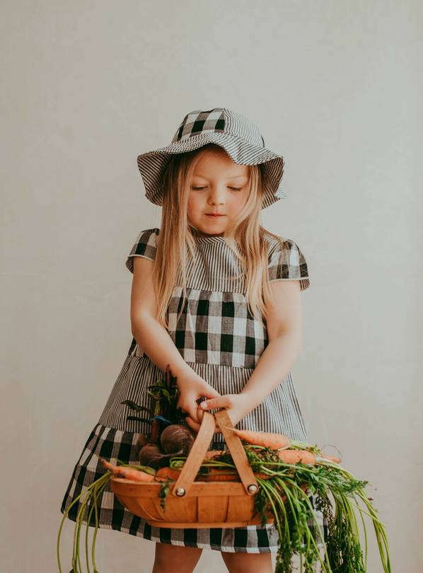 TURTLEDOVE LONDON Stripe Check Hat 0-1